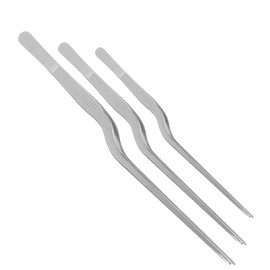 Alipis Ergonomic Handle Design Cooking Tweezers Stainless Steel Food Tweezers Tongs Set