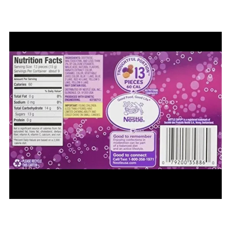 Bottle Caps, The Soda Pop Candy Cherry Grape Root Beer