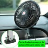XUKEY 8inch 24V Car Oscillating Clip On Fan Rotatable Cooler