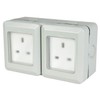 Mercury 429.918UK | Weatherproof Double Mains Outdoor Socket