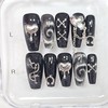 Unknown Black Handmade Nail Tips - Short Oval / 언노운