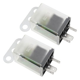 YINETTECH 2PCS 3-Pin Led Turn Signal Flasher Relay 72x30x30mm 12V 160W LED Blinker Relay LED Turn Signal Relay for ATV Scooter Motorcycle Transparent