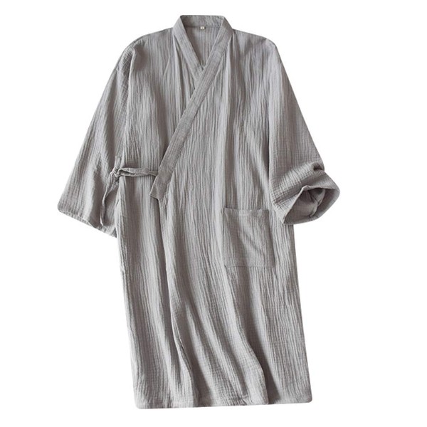 Dressing Gown Pyjamas for Men Japanese Kimono Bathrobe Yukata Lightweight