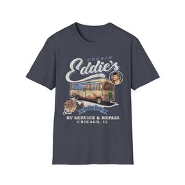 Christmas Vacation Cousin Eddie Unisex T-Shirt, RV Service Repair Holiday Tee, Movie Fan Gift Shirt Heather Navy