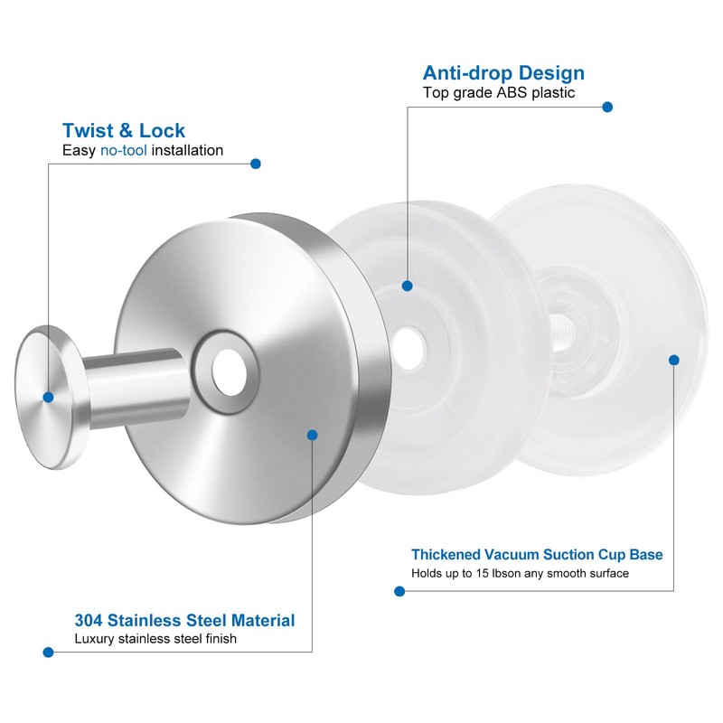 Suction Cup Hooks for Wreaths Holder Hanger on Glass Window