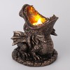 Veronese Design 5 1/4 Inch Dragon Breath Tealight Candle Holder