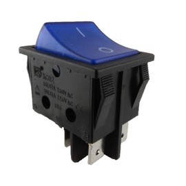 Installation Rocker Switch 2-Pin (4 Pin) 16 A 250 ~ 28.5 * 21.9 mm with Blue Illumination