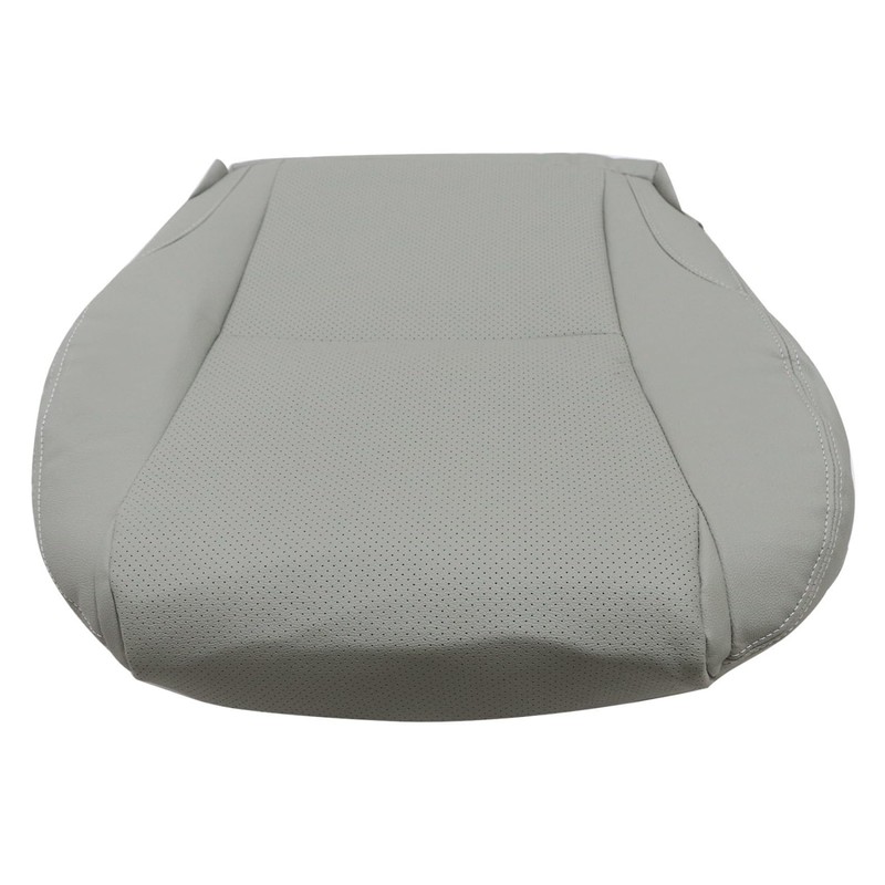 Priprilod Gray Perforated Leather Driver Side Bottom Seat Cover Compatible