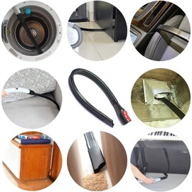 Flexible Crevice Tool and Vacuum Attachments for Dyson V7 V8 V10 V11 V15 Perfect for Dryer Vent, Car Detailing and Corners Cleaning - Household Cleaning Kit (Attachment and Flexible Crevice Tool)