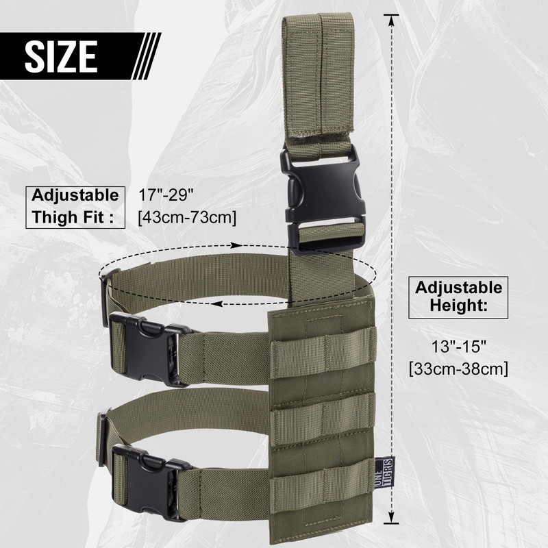 OneTigris Mini Molle Panel for Tools, Drop Leg Platform Minimalist