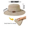 JFAN Men's Women's Sun Hats Wide Brim UV Foldable Fishing