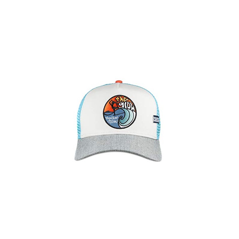 Coastal Trucker Cap The Glow White Turquoise Size: One Size,