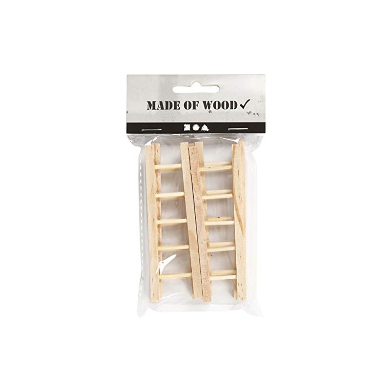 Ladder, size 10x3,5 cm, pine, 6 pcs