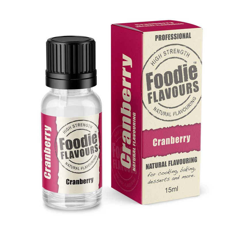 Cranberry Natural Food Flavouring 15ml - Foodie Flavours