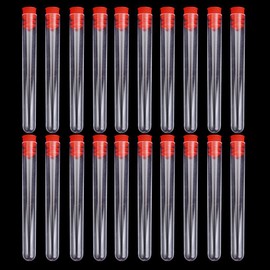 LEORX Test Tubes for Test 60 x 12 mm Disposable Non-Graduated Plastic Tubi-20pz