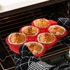 Hiceeden 2 Pack 6-Cup Ceramic Muffin Pan, Nonstick Cupcake Baking