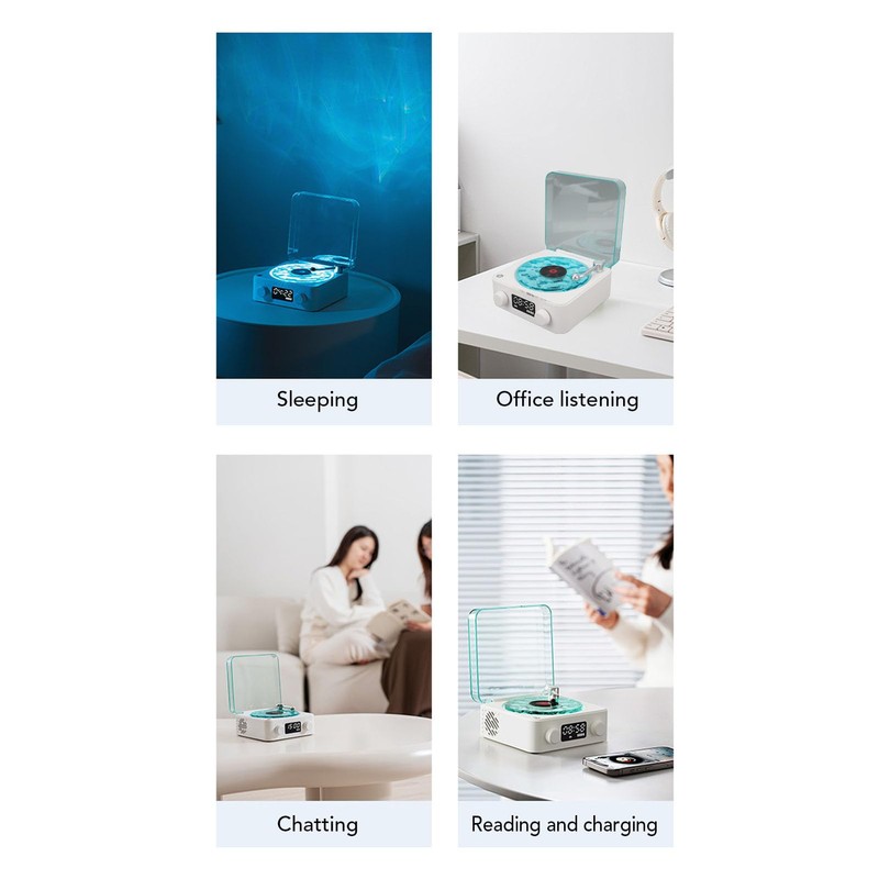 Portable Bluetooth Speaker, White Noise Machine with Alarm Clock 4