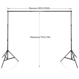 SLOW DOLPHIN Photo Video Studio 10x7ft(WxH) Adjustable Backdrop Support System Kit Background Stand with Carry Bag