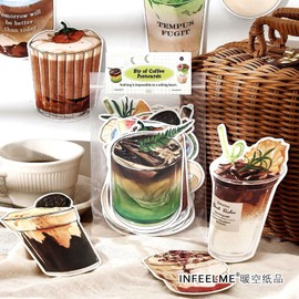 Retro Style Postcards,Sip of Coffee Shape Vintage Old Heteroideus Travel Greeting Cards,Set of 15 Different Designs,Perfect for Wedding Party Guest Book