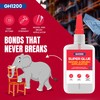 GH1200 (2-in-1) Super Glue with Brush Applicator & Nozzle, Mess