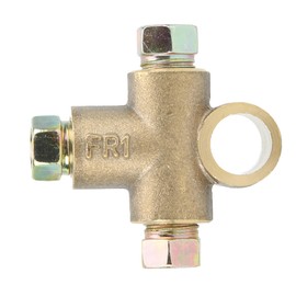 Brake Line Tee 3 Way 3/16 Brake Line Connector with M10 10mm Brake Line Nuts Brake Line Connectors