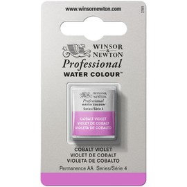 Winsor & Newton Professional Watercolour Paint, Artist Quality, Finest Pigments, Cobalt Violet, Half Pan