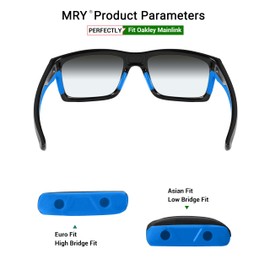 Mryok Replacement Earplugs for Oakley Mainlink/Mainlink XL/Mainlink MNP Sunglasses Sky Blue, sky blue