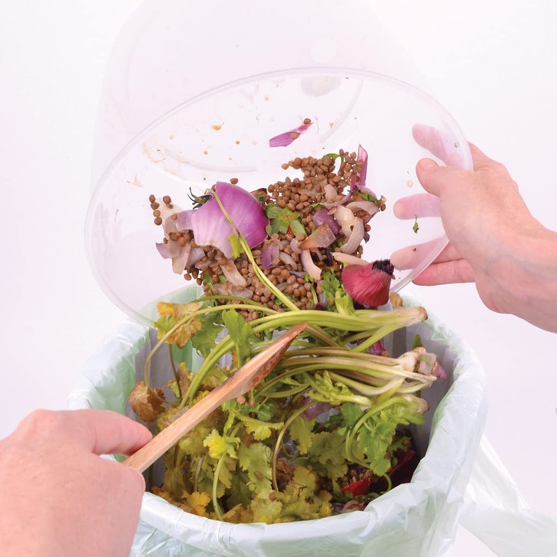 HIC Kitchen Natural Plant-Based Compost Bags, Biodegradable, Compostable, Set of