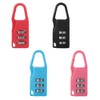 Mini Combo Locks, 3-Digit Combination Lock, Black, Resettable Luggage Locks,