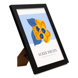 Nacnic Ackee Fruits Poster art, Size A4 Black frame. Modern style Print for the decoration of living room walls, bedrooms, offices...