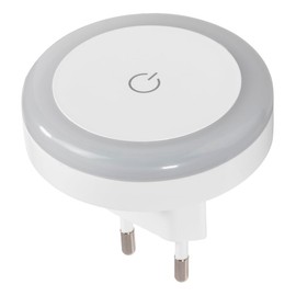 Hama LED Night Light "Touch Switch" for Socket, Touch Sensor, Warm Light (Orientation Light, Nursing Light, for Babies, Children, Adults, Snooze Light, Night Light, Sleeping Lamp) White
