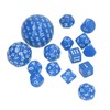 15pcs Complete Polyhedral Dice Set Acrylic D3 to D100 Spherical