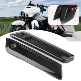Unbranded Black Saddlebag Hinge Latch Cover For Harley Touring Electra Street Glide 14-UP