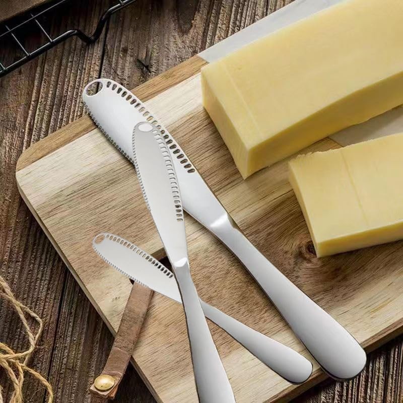 Generic Butter Knife Set of 3-Piece Size, Silver Butter Spreader,