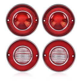 PIT66 Tail Lights+ Backup Lights Compatible with Chevy Corvette 1975-1979 Rear Light Lamp Assembly Luz Trasera