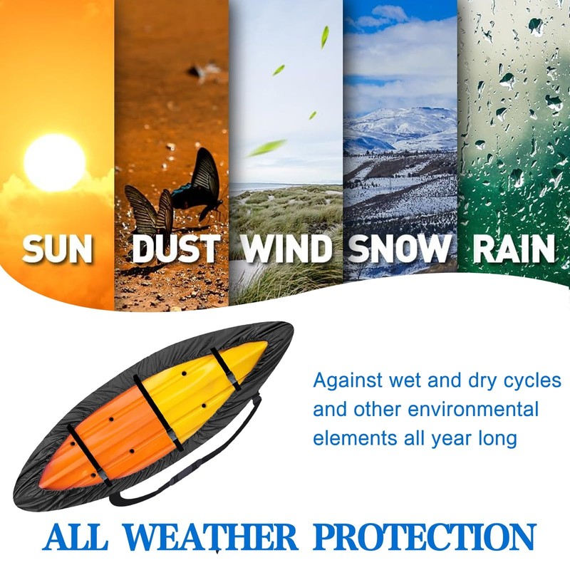 420D Kayak Covers Waterproof UV Resistant Kayaks Cover for Outdoor