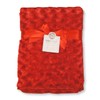 Baby Rosebud Wrap Blanket with Fleece Back and Satin Trim