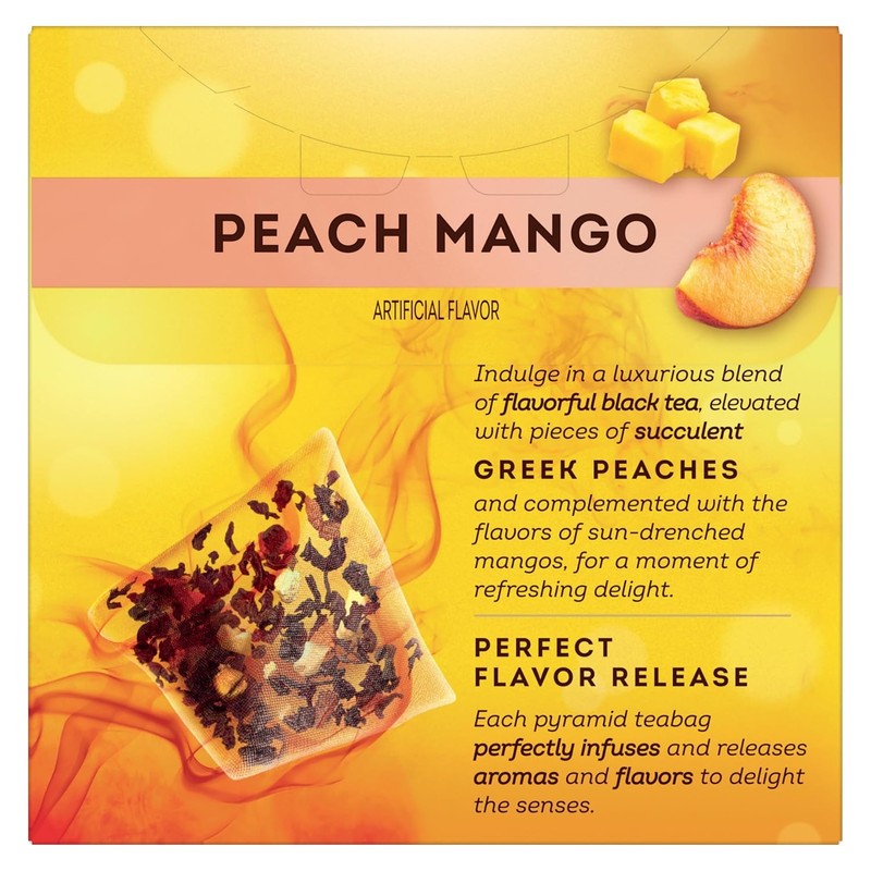 Lipton Peach Mango, Vanilla Caramel, & Lemon Black Tea 20