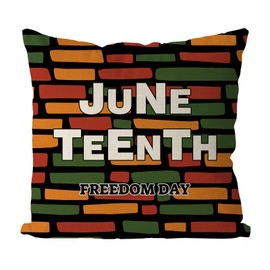 GAGEC Juneteenth Pillow Covers 18x18 Inch Freedom Day Throw Pillow Covers Black History Month Pillowcase African American Cushion Case Decor for Sofa Couch