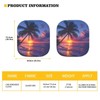 Dreaweet Sunset Palm Tree Windshield Sun Shade Foldable Sun Shade