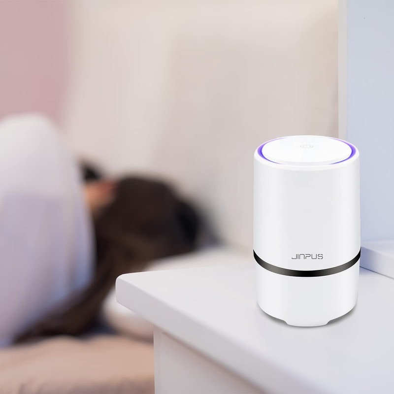 JINPUS Air Purifier Small Portable Air Cleaner for Bedroom with