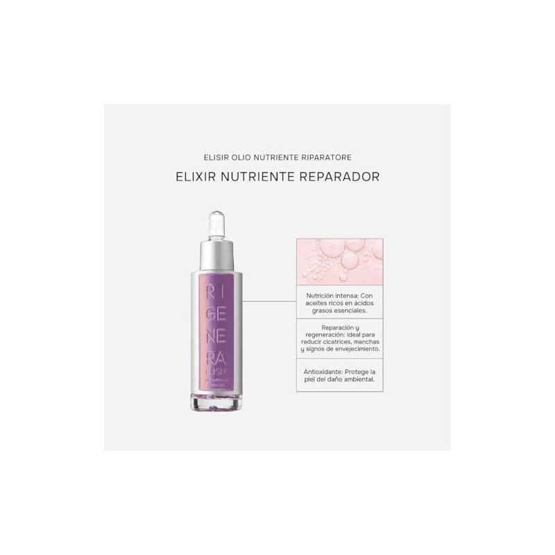 Rigenera Elixir Nutriente Reparador con Aceites de Argán, Aguacate y