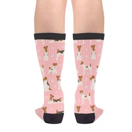 MOLIAN Wire fox terrier Socks for Men Women Novelty Crew Socks Funny Crazy Stockings Gifts