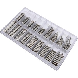 Yosoo Juego de Pasadores de Enlace de Correa de Barras de Resorte de Correa de Reloj Duraderas de 1,8 Mm, 270 Piezas de Pasadores de Reloj de Metal para Reparación, Longitudes Variadas, Material de Calidad, Kit de Herramientas para Relojeros