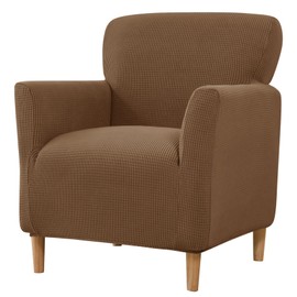 Niuoppy Armchair Covers Slipcovers Banquet, Stretch Sofa Arm Covers, Arm Rest Covers Anti-slip, Thicked Arm Chair Slipcover for Sofa Armchair Protector (Dark Coffee)