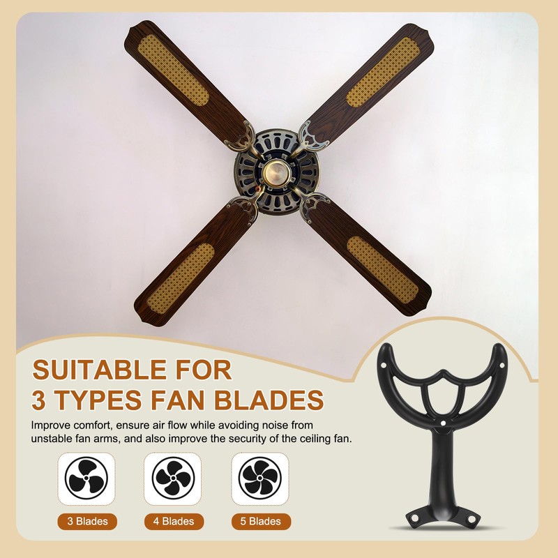 PATIKIL Ceiling Fan Blades Arms Replacement, 3 Pcs 52" Fan