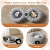 Pawaboo 2-in-1 Cat Tunnel Bed for Indoor Cats, 8-Shaped Large