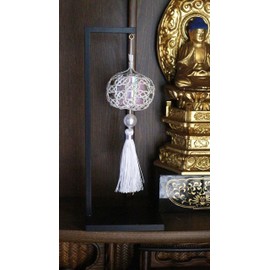 Kinoshitamizuhiki Bon Decoration, Bon Lantern, Bon Festival, Festival Lantern, Japanese Altar Lantern, "Buddha Enkyo" Baiyun (with ornament) Size (L x W x H): Approx. 4.3 x 3.1 x 11.0 x 11.0 inches