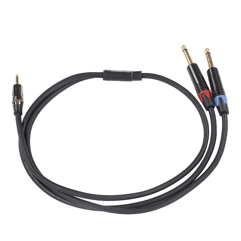 3.5mm 1/8 Inch Male to Dual 6.35mm 1/4 Inch TS