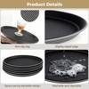 Calolin 6 Pcs Round Plastic Serving Tray, 11 in Non